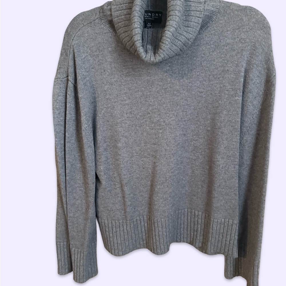 Laundry‎ By Shelli Segal Gray Cowl Neck Sweater